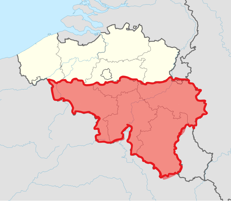 Carte de la Wallonie montrant la zone d’intervention complète de Clean Protect and Renov pour les travaux de toiture et de rénovation